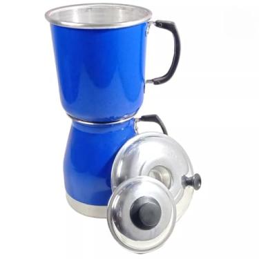 Imagem de Cafeteira Italiana, Cafeteira em AlumíNio, Azul