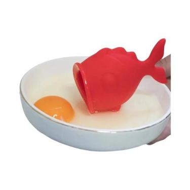 Imagem de Separador De Clara De Ovo Em Silicone Em Forma De Peixe, Pequeno Filtr