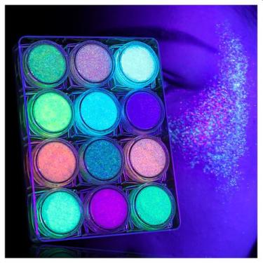 Imagem de Gel de brilho LATIBELL Body Face UV Black Light Reactive 12 cores