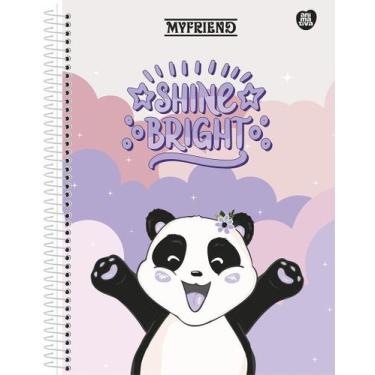 Imagem de Caderno Pandinha My Friend Escolar Capa Dura 80Fs Shine - Animativa