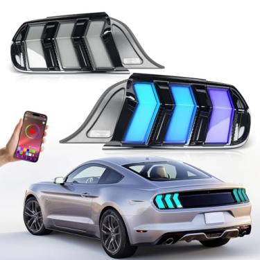 Imagem de Archaic Conjunto de luzes coloridas compatível com Ford Mustang Shelby GT350 GT500 2015-2023, lâmpada traseira de LED com animação de partida e seta sequencial