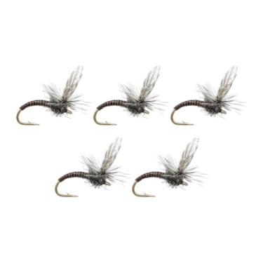 Imagem de kowaku 5x Moscas domésticas para pesca com mosca #12 Kit Artificial de alta resistência e fácil engate de iscas múltiplas para pesca