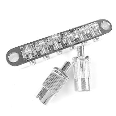 Imagem de Guitar Tune-O-Matic Roller Saddle Bridge para Gibson EPI Les Paul LP SG Estilo 6 Cordas Peça de Substituição para Guitarra Elétrica Cromado/Preto (Cromo)