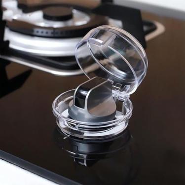 Imagem de Tampa Protetora para Botão de Fogão a Gás – Capa de Segurança Infantil, Protege Contra Acidentes, Evita Engordurar, Resistente e Fácil de Instalar