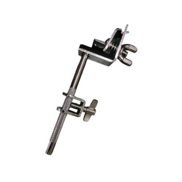 Imagem de simhoa Suporte de campainha de tambor, braçadeira de campainha montada em forma de L para peça de instrumento musical, Sem clipe