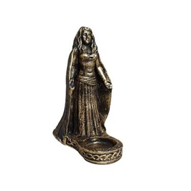 Imagem de Castiçal Morgana Deusa Da Lua Cor Dourado Escuro - Decore Casa