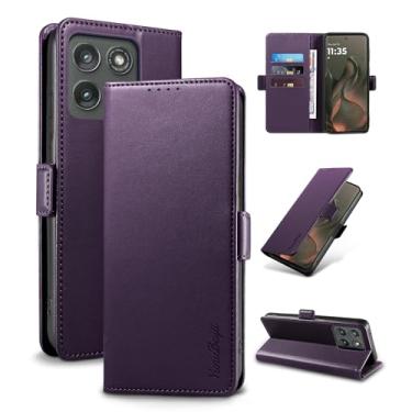 Imagem de YunuBeyii Capa Carteira para Motorola Edge 60 Pro/Fusion/60 - [Bloqueio RFID] Capinha Flip Magnética para Celular de Couro PU de Luxo com Suporte,Case Proteção,Rsistente,Antichoque, Roxo