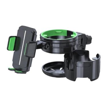 Imagem de MERIGLARE Porta-copos para carrinho de bebê, porta-bebidas, presente, acessórios, com suporte ajustável para telefone, suporte de armazenamento para carrinhos, Verde