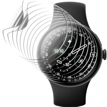 Imagem de 5 peças de película de hidrogel protetor de tela para Google Pixel Watch 4 (41 mm) Smartwatch macio HD transparente filme TPU sensível ao toque, autocura, anti-arranhões, ultrafino, fácil instalação