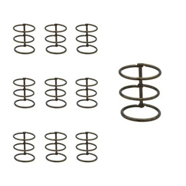 Imagem de WEAXIO 10 peças de fichário de folhas soltas de metal com 3 anéis - Anéis de livro articulados divididos com fecho de pressão de 30 mm para álbuns de fotos DIY, cadernos recarregáveis, capas de