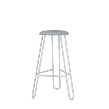 Imagem de Banqueta Alta Ginger Courino Saturno Off White Est.branca