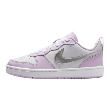 Imagem de Nike Tênis infantil Court Borough Low Recraft SE (IH0407-530, boneca/branco/prata metálico), Boneca/Branco/Prata Metálica, 22 BR
