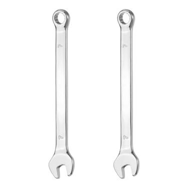 Imagem de HARFINGTON 2 peças chave de combinação 7 mm caixa métrica de 12 pontos e extremidade aberta 45# ferramenta chave inglesa de extremidade dupla de aço carbono para conserto de móveis de tubos