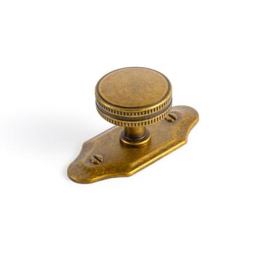 Imagem de Goo-Ki Puxadores de gaveta de armário de latão antigo com placa traseira ou espaçador, ferragens de cozinha de liga de zinco - pacote com 6 puxadores de barra de bronze retrô de bronze vintage para