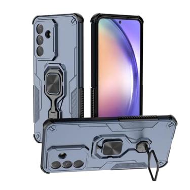 Imagem de SORAKA Capa para Samsung Galaxy A36 5G com suporte metálico giratório de 360 graus peça de ferro magnética para suporte magnético para telefone de carro