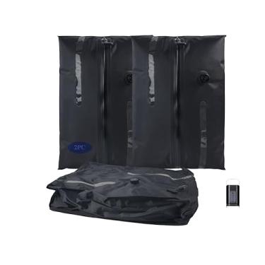 Imagem de Sacos de vácuo de viagem para bagagem, sacos de embalagem a vácuo para viagens, grande capacidade, cubos de embalagem de compressão com bomba, bolsa de compressão para atividades ao ar livre, viagens