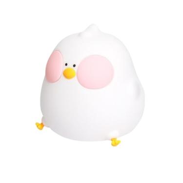 Imagem de Luminária Silicone Touch Abajur Led Recarregavel Pintinho Luz Noturna Rgb Com Controle Para