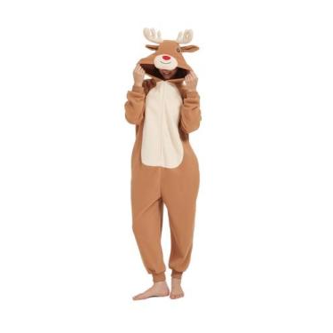 Imagem de Pijama de rena adulto Costume HvnTjvn Deer para Halloween