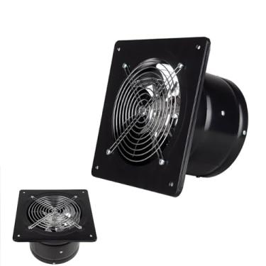 Imagem de HYZHANHONG Ventilador de exaustão eficiente de 280 W/14 polegadas, ventilador de ar doméstico para cozinha e banheiro, ventilador de ar axial industrial de explosão (baixo ruído),Black,110V