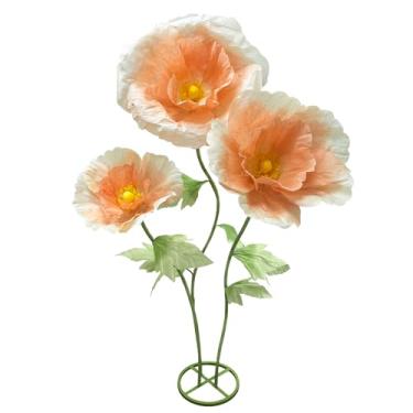 Imagem de Flores artificiais gigantes, flores grandes, decorações de recepção de casamento com base em pé, ideal para festa de aniversário, evento em casa, banquete, chá de panela, vitrine, champanhe