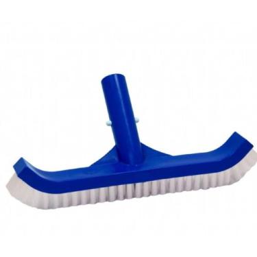 Imagem de Escova Curva Mini Brustec para Piscina  Cerdas de Nylon, Fibra e Vinil
