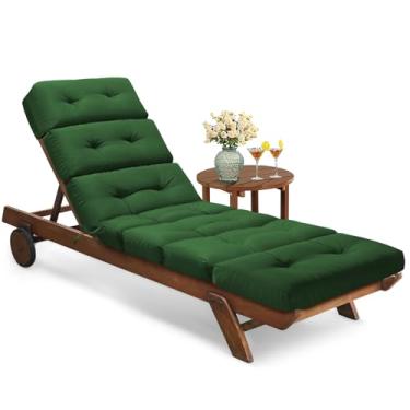 Imagem de Tycdiose Almofadas de espreguiçadeira para todos os climas, almofada de cadeira de sala de estar ao ar livre, à prova d'água, espuma viscoelástica de substituição para móveis de pátio ao ar livre com