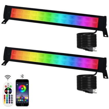 Imagem de Lavadora de parede RGB Indmird 50W Stage Wash Light Bar, pacote com 2 