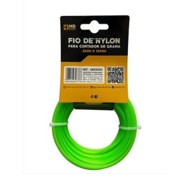 Imagem de Fio de Nylon para Roçadeira Cortar Grama 2mm 15 metros - MBTECH