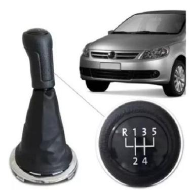 Imagem de Coifa Manopla Câmbio Voyage G5 G6 2009 10 A 2016 Aro Cromado