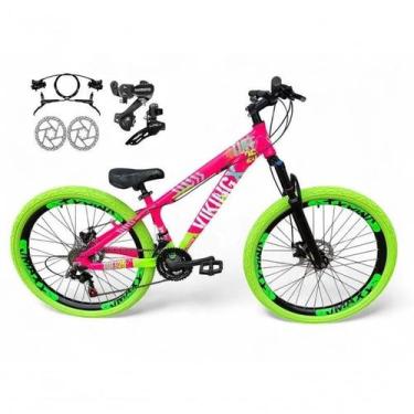 Imagem de Bicicleta Aro 26 Vikingx Tuff X25 Freeride Câmbios Shimano 21v Freio H