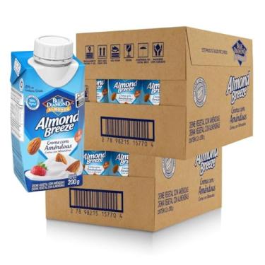 Imagem de Creme de Leite de Amêndoas Zero Lactose Almond Breeze 24x 200g