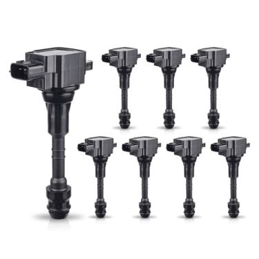 Imagem de Pacote de 8 bobinas de ignição ENA compatíveis com Nissan Titan Pathfinder Armada NV2500 NV3500 Infiniti QX56 4.0L 5.6L C1672 UF-551