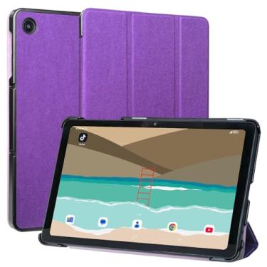 Imagem de DMLuna Capa para T-Mobile Revvl Tab 2 10,1 polegadas (modelo: 9185W, versão 2025), capa magnética ultrafina e leve com suporte triplo (NÃO serve para REVVL TAB 5G 26.3 cm 2023), roxa