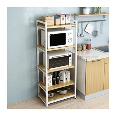 Imagem de P9IDEDFH Rack de armazenamento de cozinha rack de micro-ondas rack de armazenamento de chão rack de armazenamento de geladeira rack de armazenamento rack de detritos diversos prateleiras de