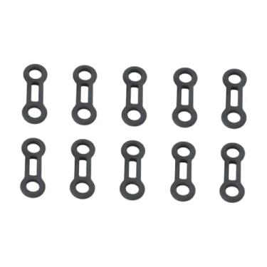 Imagem de Generic 10 peças de cordas de mosquetão de escalada, anéis de travamento, ferramentas de amarração, cordas de fixação, conector de rolha, arnês de escalada, Cinza