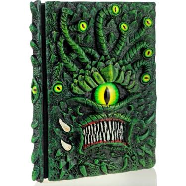 Imagem de Mazeran 3D Cthulhu Hardcover Embossed Journal, Vintage Handmade D&D Cthulhu Polystone B6 Blank Craft Writing Sketch Notebook Diary Notepad, Home Ornament Artistic Fantasy Decoration