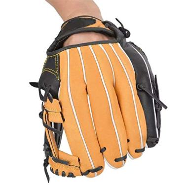 Imagem de Luva de beisebol de couro PU luvas de beisebol para desportos ao ar livre treino basebol luvas grossas para crianças adolescentes adultos (cor mostrada, tamanho: 12,5 polegadas)