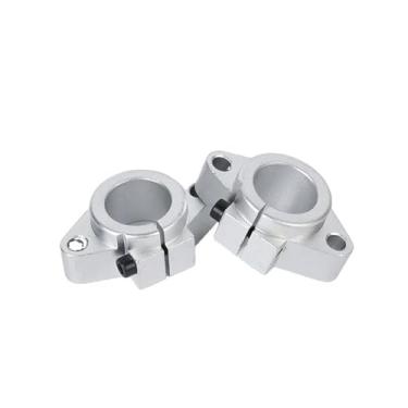 Imagem de 4 peças SHF8 SHF10 SHF12 SHF16 Suporte de eixo de haste linear de alumínio 8 mm 10 mm 12 mm 16 mm para roteador CNC XYZ mesa peças de impressora 3D (Shf12)