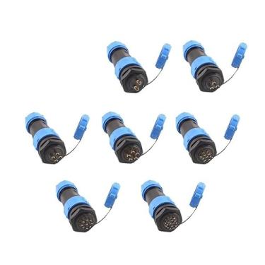 Imagem de Conector de porca traseira circular T&I IP68 soquete impermeável 2 3 4 5 7 9 12 pinos SP21 Butt Connector (SP21-7P)