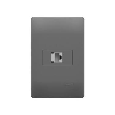 Imagem de Tomada para Rede de Informática Fame Habitat Onix RJ45 Cat5E 8 Vias co