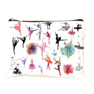 Imagem de Bolsa de maquiagem com tema de dança, You Are The Dancing Queen, decorações de festa de aniversário, presentes para amantes de música, mulheres, bolsa de mamãe, presente de comédia musical, Branco