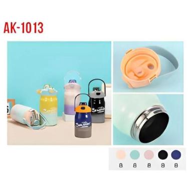 Imagem de Garrafa Térmica 1L Tomate AK-1013 - Isolamento a Vácuo