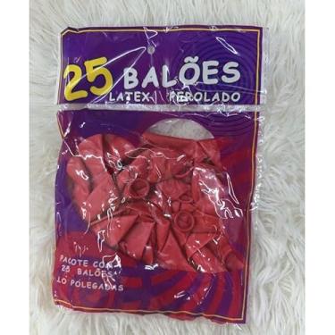 Imagem de 25 balões para decoração de festa(vermelho)