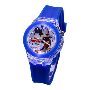 Imagem de Relógio Analógico Infantil com Led Luzes Mickey e Minnie