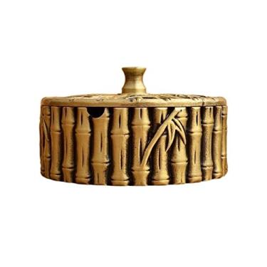 Imagem de Cinzeiro de ervas daninhas cinzeiro de estilo retro, cinzeiro de cobre, cinzeiro de decoração de mesa de escritório de estúdio criativo chinês cinzeiros para cigarros