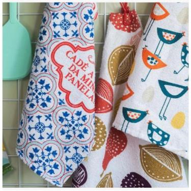 Imagem de Kit com 12 - Panos De Prato Copa - Atoalhado - Cozinha - Felpudo - Sor