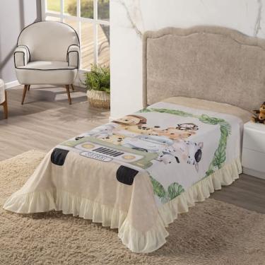 Imagem de Colcha Solteiro Infantil com Babado 1,70 x 2,30m Avulso 01 peça Decora