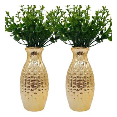 Imagem de 2X 2 Vasos Decorativos Enfeite Sala Mesa Banheiro Lavabo Qua