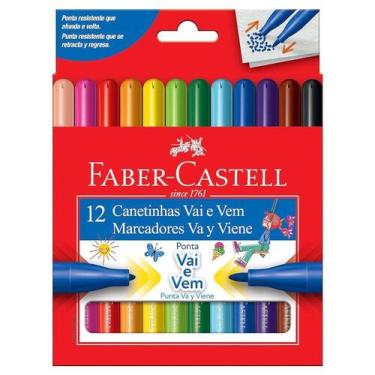 Imagem de Canetinha Hidrografica Vai E Vem 12 Cores Faber Castell
