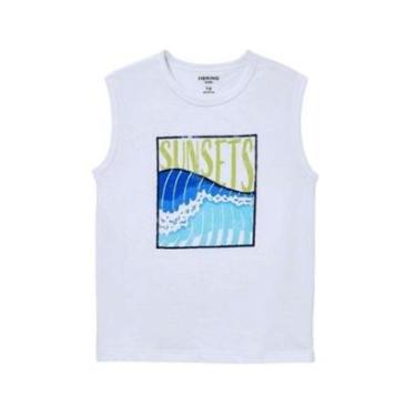 Imagem de Hering Kids Regata Estampada Malha Branco-Masculino